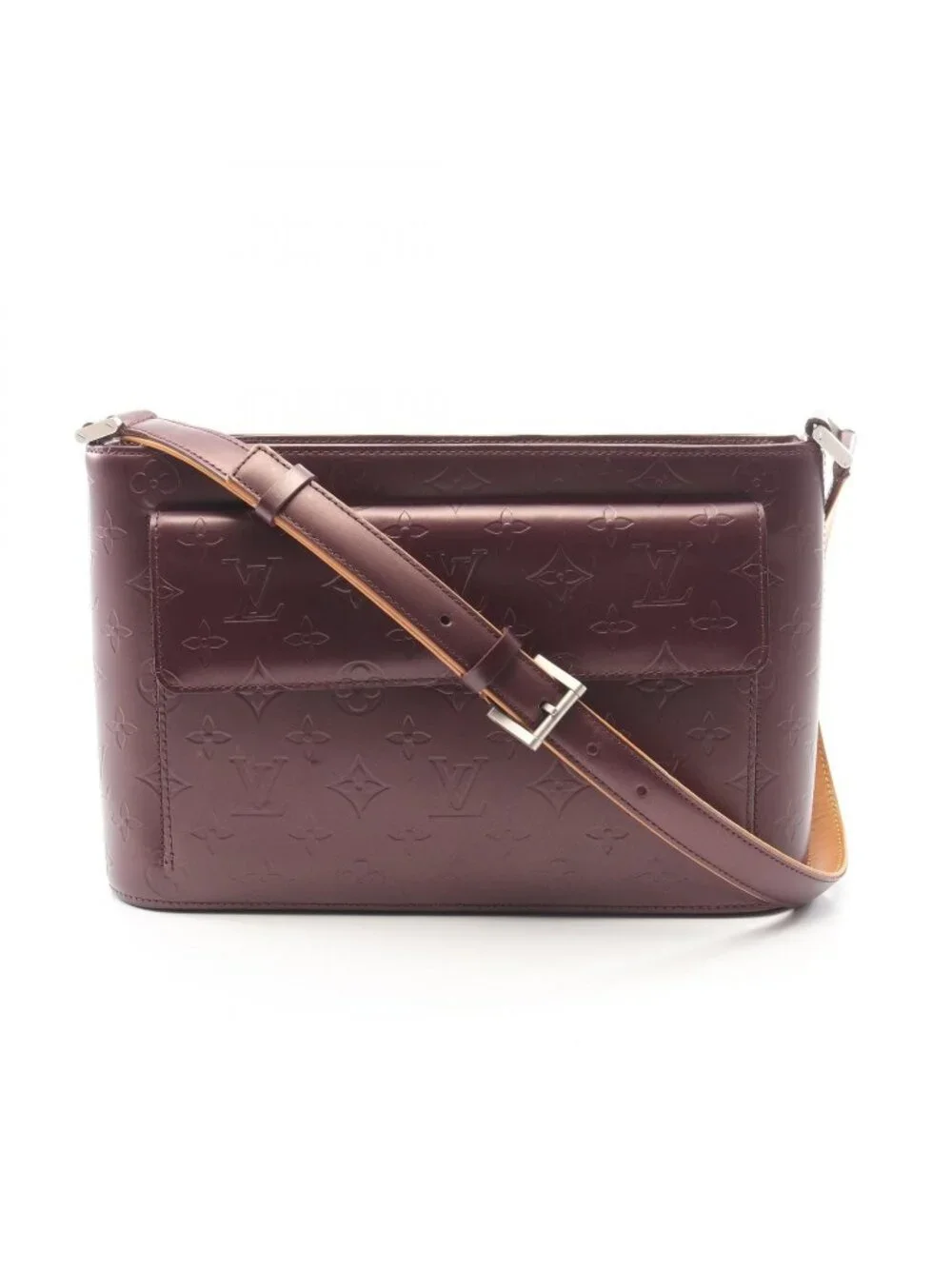 Louis Vuitton Shoulder Bag Alston Monogram Matte Violet Leather